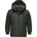 Winterjacke RAGWEAR "Coolio", Jungen, Gr. 140, grün (olivgrün), Außenmaterial: 100% Polyester, Innenfutter: 100% Polyester, Wattierung: 100% Polyester, casual, gerade hüftbedeckend, hoch geschlossener Ausschnitt, Langarm Ärmel ohne Ärmelschlitz elastischer Bund mit Windstopper, Jacken, Gesteppte Winter-Outdoorjacke mit Kapuze