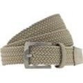 Stretchgürtel MUSTANG, Damen, Gr. 115, beige (sand), Materialmix, klassisch, Gürtel, Elastischer Herren-Gürtel