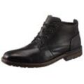 Schnürstiefelette RIEKER, Herren, Gr. 43, schwarz, Leder, Lederimitat, unifarben, elegant, Schuhe, im Business-Look