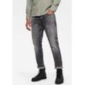 Regular-fit-Jeans G-STAR "3301 Straight Tapered" Gr. 29, Länge 32, grau (grau, used), Herren, Obermaterial: 99% Baumwolle, 1% Elasthan, Jeans