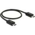 Delock - USB-Kabel usb 2.0 USB-Micro-B Stecker, USB-Micro-B Stecker 0.30 m Schwarz mit OTG-Funktion 83