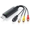 CSL Video Grabber USB Typ A, S-Video, Composite CVBS, Cinch zu USB 2.0 Typ A Stecker, USB Videograbber Audio Video Konverter, PAL NTSC, VHS zu DVD