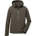 Softshelljacke KILLTEC "Herren Softshelljacke", Herren, Gr. 4XL, grün (dunkelgrün), Oberstoff: Oberseite: 100% Polyester, Rückseite: 100% Polyester, sportlich, Jacken