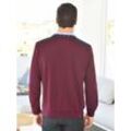 Poloshirt MARCO DONATI "Langarm-Shirt", Herren, Gr. 48/50, rot (bordeaux), 100% Baumwolle, unifarben, ohne Ausschnitt, Langarm, Shirts