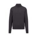 Rollkragenpullover FYNCH-HATTON, Herren, Gr. M, grau (charcoal), Strick, Obermaterial: 100% Baumwolle, casual, regular fit hüftbedeckend, hoch geschlossener Ausschnitt, Langarm Strickbündchen, Pullover, mit Logostickerei auf der Brust