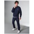 Freizeitanzug TRIGEMA "TRIGEMA Oversized Jogginganzug" Gr. XXL, blau (navy), Herren, 70% Baumwolle, 30% Polyester, Sportanzüge