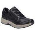 Sneaker JOSEF SEIBEL "Elli 06", Damen, Gr. 41, schwarz, Ziegenleder, unifarben, sportlich, Schuhe, Trekkingschuh, Schnürboots, Komfortschuh mit Wechselfußbett