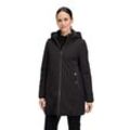 Wendejacke BETTY BARCLAY "Betty Barclay Wendejacke mit Kapuze" Gr. 36, schwarz, Damen, Obermaterial: 88% Polyester, 12% Elasthan. Füllung: 100% Polyester., Jacken