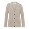 Strickjacke V-Ausschnitt Peter Hahn beige, 44