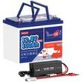 12V100Ah LiFePO4 Akku Lithium Batterie mit Gruppe24+14,6V 20A Batterieladegerät für 12V LiFePO4 Batterie(Zwei Pakete verschickt) - Timeusb