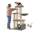 Rohrschneider ® XXL Katzenbaum Enya, mit Gratis-Spielball, grau