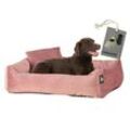 Rohrschneider ® Hundebett inkl. Gratis-Beigabe, Kuschelsofa altrosa L