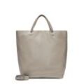 Shopper LIEBESKIND BERLIN "Tote L HERA SHEEP NATURAL" Gr. B/H/T: 31cm x 38cm 15cm, grau (stone), Damen, Leder, Taschen, Henkeltasche Schultertasche Handtasche Damen