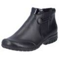 Winterstiefelette RIEKER Gr. 39, schwarz, Damen, Lederimitat, Lacklederimitat, Elastischer Einsatz, unifarben, Schuhe, Chelseaboots, Ankleboots mit Innenreißverschluss, Topseller