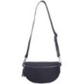 Umhängetasche ZWILLINGSHERZ "Crossbody Bag Leder", blau (navy), Damen, Taschen, Umhängetasche mit Reißverschluss