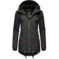 Winterjacke RAGWEAR "Zuzka Winter", Damen, Gr. M (38), blau (midnight), Außenmaterial: 100% Polyester, Innenfutter: 100% Polyester, Wattierung: 100% Polyester, modisch, tailliert Po-bedeckend, Langarm mit Knopf Rippstrickbündchen mit Druckknopf, Jacken, Wasserdichter Winterparka mit Teddyfleece Innenfutter