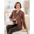 Jackenblazer CLASSIC "Blazer", Damen, Gr. 38, bunt (braun, rostrot, gemustert), 100% Polyester, Langarm, Blazer