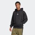 Kapuzensweatshirt ADIDAS SPORTSWEAR "M FEELCOZY HD", Herren, Gr. M, schwarz-weiß (schwarz, weiß), Obermaterial: 70% Baumwolle, 30% Polyester, sportlich, Sweatshirts