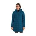 Steppmantel KILLTEC "Skane WMN Quilted PRK" Gr. 46, blau (dunkelblau), Damen, 100% Polyester, Mäntel