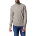 Rollkragenpullover PIERRE CARDIN "Strick Rolli", Herren, Gr. XL, grau (mirage gray), Strick, Obermaterial: 50% Baumwolle, 25% Wolle, 25% Polyamid, casual, Langarm, Pullover