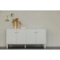 Sideboard WOOOD "Madu", grau, Holzwerkstoff, Sideboards, Kommode aus Kiefernholz, aus Stauraum H 78 cm x B 160 cm x T 46 cm