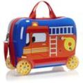 Kinderkoffer HEYS "Kinderkoffer Heys Kids Ride-On Luggage, 16 cm", Gr. B/H/T: 12,4cm x 16cm x 8,5cm 25 l, rot, Polycarbonat, mehrfarbig, festlich, Koffer, Heys x Joachim Llambi Kindertrolley Kinder Reisegepäck