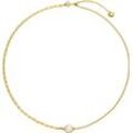 Collier ADRIANA "Schmuck Geschenk Silber 925 Halskette Ravello Herz, R35", gold (gelbgoldfarben, weiß), Halsketten, Damen, Silber 925 (Sterlingsilber)-Perlen, L: 48,5cm B: 1,4mm, Silber 925 (Sterlingsilber), Perlen, Made in Germany - mit Süßwasserzuchtperle, B:1,4mm