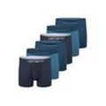 Boxershorts CAMANO "Boxershort Men comfort BCI Cotton Boxershorts 6p in Box 6er Pack", Herren, Gr. L, blau, Obermaterial: 95% Baumwolle CO. 5% Elasthan EL., Unterhosen