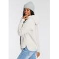 Kapuzenfleecejacke CMP "Teddyjacke" Gr. 46, beige (vaniglia), Damen, Obermaterial: 100% Polyester, unifarben, Jacken, sportlich