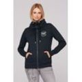 Sweatjacke SOCCX, Damen, Gr. L, blau (eclipse navy), Material: 60% Baumwolle, 40% Polyester, bedruckt, casual, lässig geschnitten normal, Langarm eingesetzt Rippbündchen, Sweatjacken, mit Baumwolle