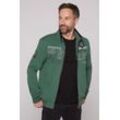 Sweatjacke CAMP DAVID, Herren, Gr. 4XL, grün, Material: 50% Baumwolle, 50% Polyester, bestickt, casual, lässig geschnitten normal, Langarm eingesetzt Rippbündchen, Sweatjacken, mit Stehkragen