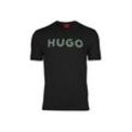 T-Shirt HUGO "T-Shirt Dulivio 1er Pack" Gr. L, schwarz (schwarz 005), Herren, Obermaterial: 100% Baumwolle CO., Shirts