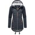 Winterjacke RAGWEAR "Zuzka Winter", Damen, Gr. L (40), blau (navy), Außenmaterial: 100% Polyester, Innenfutter: 100% Polyester, Wattierung: 100% Polyester, modisch, tailliert Po-bedeckend, Jacken, Wasserdichter Winterparka mit Teddyfleece Innenfutter, Topseller