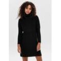 Strickkleid ONLY "ONLJANA L/S COWLNCK DRESS" Gr. XL (42), N-Gr, schwarz, Damen, Rippstrick, Obermaterial: 62% Polyacryl, 15% Nylon, 13% Polyester, 7% Wolle, 3% Elasthan, unifarben, Kleider