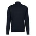 Troyer BUGATTI Gr. L, blau (marine), Herren, Jersey, Obermaterial: 95% Baumwolle, 5% Kaschmir, unifarben, Pullover, mit Rippenbündchen