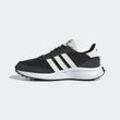 Sneaker ADIDAS SPORTSWEAR "RUN 70S", Gr. 38, schwarz-weiß (core schwarz, sanftes weiß, carbon), Leder, Textil, sportlich, Schuhe