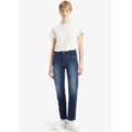 Röhrenjeans LEVI'S "312 Shaping Slim", Damen, Gr. 26, Länge 30, blau (crushed poppy), Denim/Jeans, Obermaterial: 80% Baumwolle, 14% Polyester, 6% Elasthan, Basic, schmal lang, Jeans, Schmale Shaping Slim Form