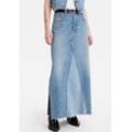 Jeansrock LEVI'S "ICONIC LONG SKIRT" Gr. 23, blau (own it), Damen, Denim/Jeans, Obermaterial: 100% Baumwolle, unifarben, Röcke, im Five-Pocket Style