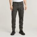 Cargohose G-STAR "Rovic Cargo regular tapered", Herren, Gr. 32, Länge 36, grau (raven), Web, Obermaterial: 99% Baumwolle, 1% Elasthan, casual, gerade, unten schmal lang, Hosen