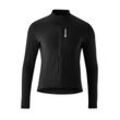 Radtrikot GONSO "SITIVO TRIKOT THERM M", Herren, Gr. M, schwarz, 57% Polyamid, 28% Polyester, 15% Elasthan, Rundhals, Trikots, Herren Fahrradtrikot langarm, isolierendes Full-Zip Trikot, Tight Fit