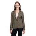 Kurzblazer BETTY BARCLAY "Betty Barclay Wollblazer mit aufgesetzten Taschen", Damen, Gr. 38, schwarz (schwarz, beige), Obermaterial: 62% Polyester, 34% Viskose, 4% Elasthan. Futter: 100% Polyester., modisch, tailliert normal, Langarm, Blazer, Material