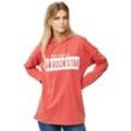 Kapuzensweatshirt DECAY Gr. S, rot, Damen, 100% Baumwolle, bedruckt, Sweatshirts, mit ROCKSTAR-Aufdruck