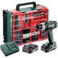 Metabo - Werkzeuge - 18V Akku-Bohrschrauber mit Zubehör, 2x 2,0 Ah Li-Power Akku, Ladegerät 602321710