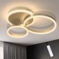 Led Deckenleuchte dimmbar Deckenlampe - Ring Design Wohnzimmerlampe mit Fernbedienung Schlafzimmerlampe Modern 46W Deckenbeleuchtung für Wohnzimmer