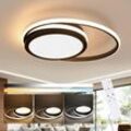 Deckenlampe led Deckenleuchte Wohnzimmer - Schwarz Dimmbar Wohnzimmerlampe Modern Rund küchenlampe 56W Deckenbeleuchtung mit Sternnenhimmel Design