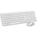 LOGITECH MK950 Signature Slim Combo, Tastatur & Maus Set, kabellos, White