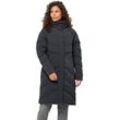 Daunenmantel JACK WOLFSKIN "MARIENPLATZ COAT W" Gr. XL, grau (phantom), Damen, Obermaterial: 87% Polyamid, 13% Elasthan. Futter: 100% Polyester. Wattierung: 90% Entendaune, 10% sonstige Federn, unifarben, Mäntel, mit Kapuze