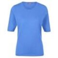 Rundhals-Pullover aus Schurwolle und Kaschmir include blau, 44