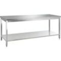 GastroHero Edelstahl Arbeitstisch Basic 18x7 mit Grundboden