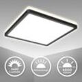 Led Deckenlampe Panel indirekt ultraflach Deckenleuchte Wohnzimmer Flur schwarz - B.k.licht